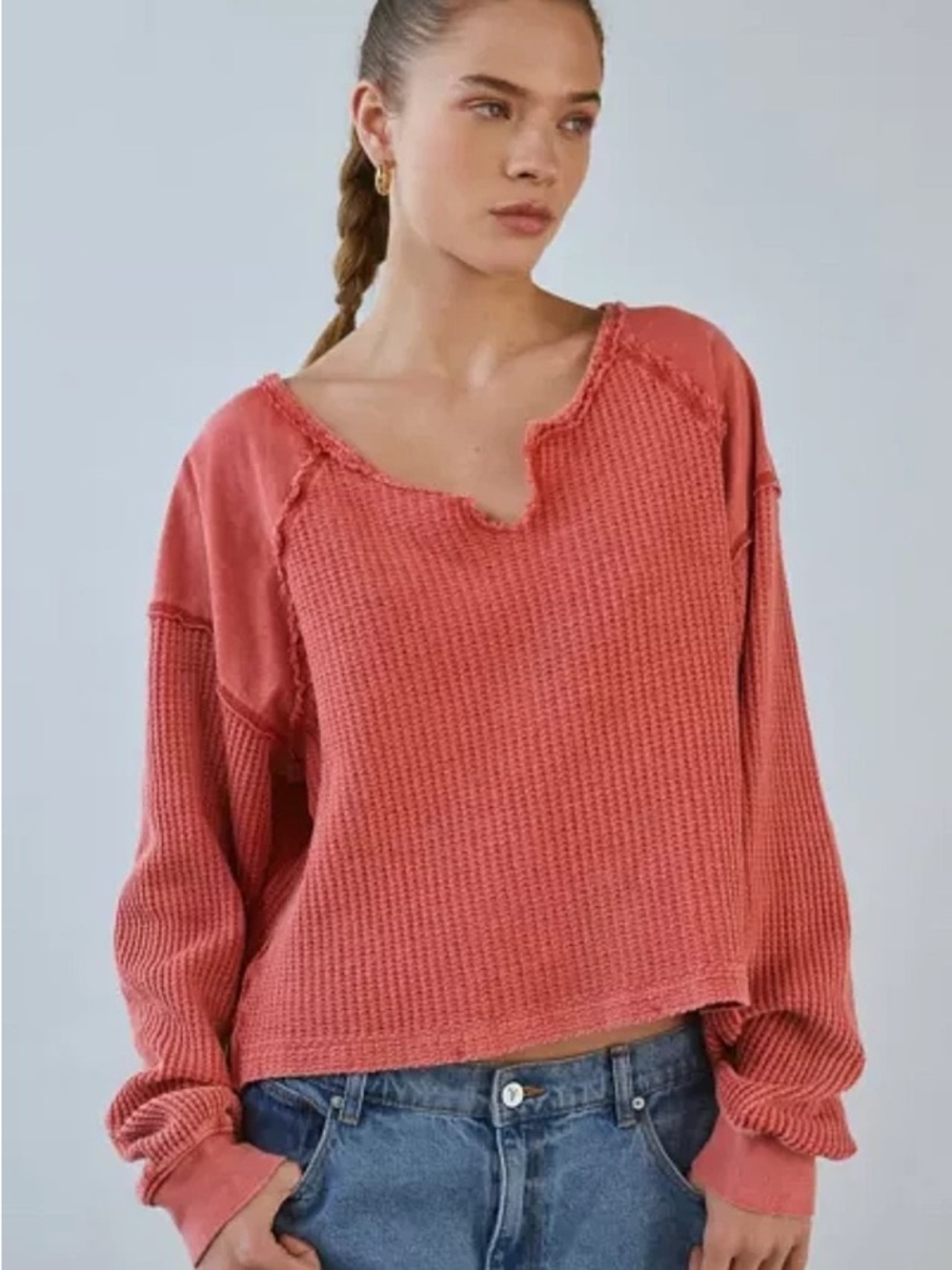 BDG waffle knit long sleeve NWT